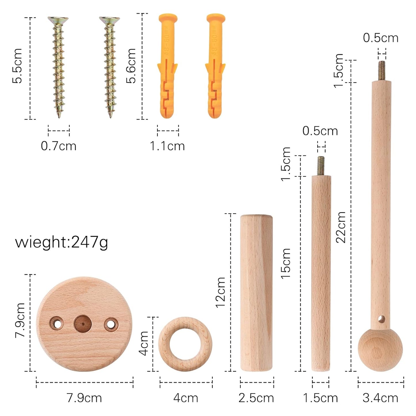Mobile wall mount – flexible and stable suspension for your baby mobile!