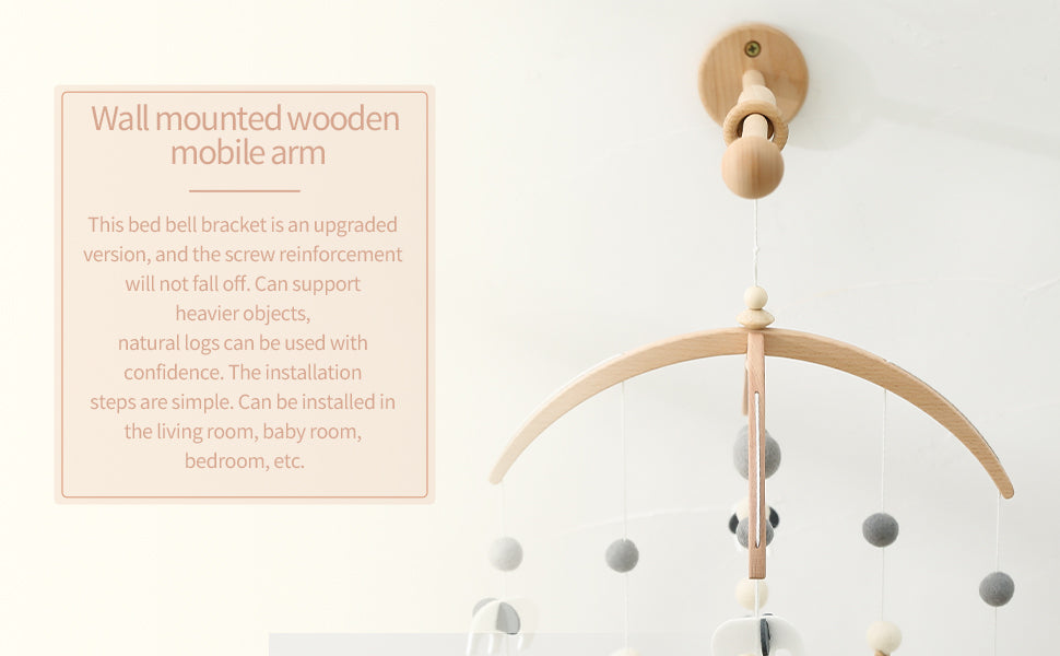 Mobile wall mount – flexible and stable suspension for your baby mobile!