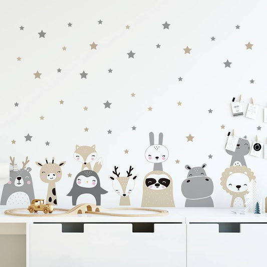 Wall stickers forest animals – enchanting decoration for baby rooms and children's rooms