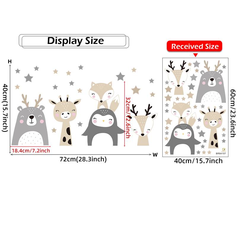 Wandsticker Waldtiere – Bezaubernde Dekoration für Babyzimmer und Kinderzimmer
