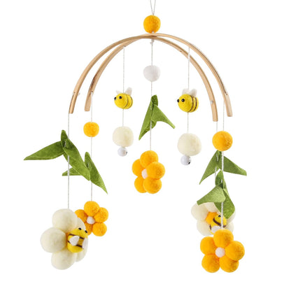 Handgefertigtes Bienen- und Blumen-Mobile – Natürliche Deko fürs Babyzimmer