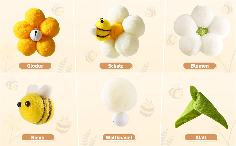 Handgefertigtes Bienen- und Blumen-Mobile – Natürliche Deko fürs Babyzimmer