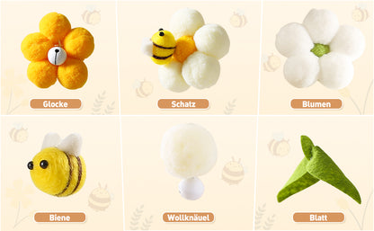 Handgefertigtes Bienen- und Blumen-Mobile – Natürliche Deko fürs Babyzimmer