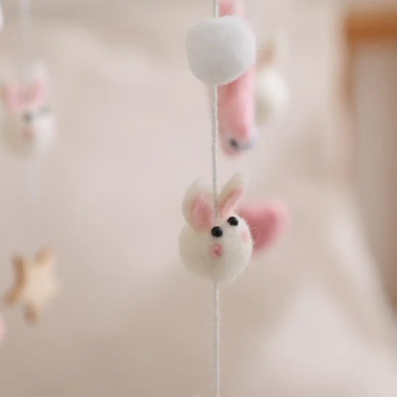 Bunny Mobile – Playful Baby Room Decoration with Bells