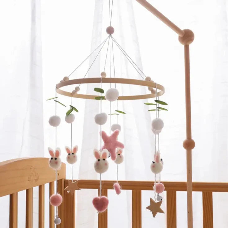 Bunny Mobile – Playful Baby Room Decoration with Bells