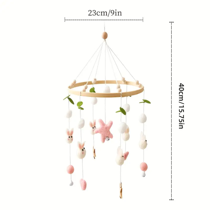 Bunny Mobile – Playful Baby Room Decoration with Bells