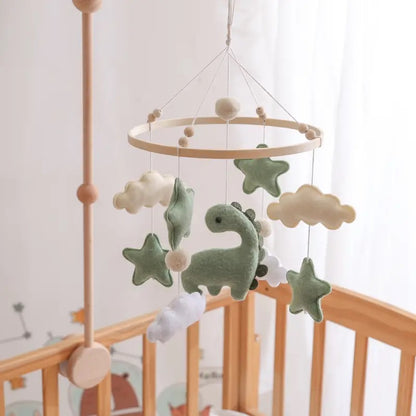 Dino Mobile – Adventurous Baby Room Decoration with Stars and Clouds