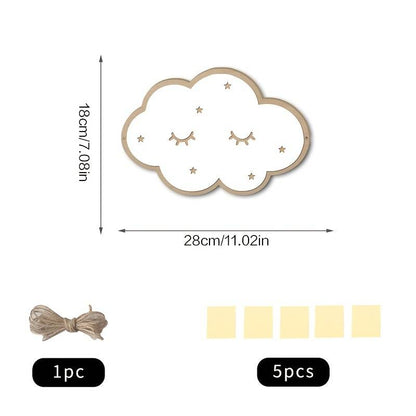 Cloud-shaped mirror – beige wall mirror for baby room and children's room