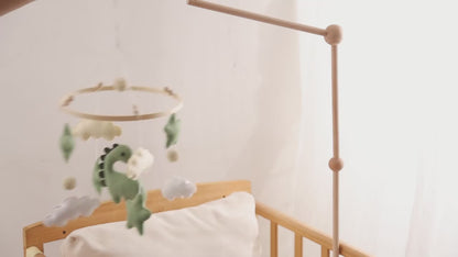 Dino Mobile – Adventurous Baby Room Decoration with Stars and Clouds