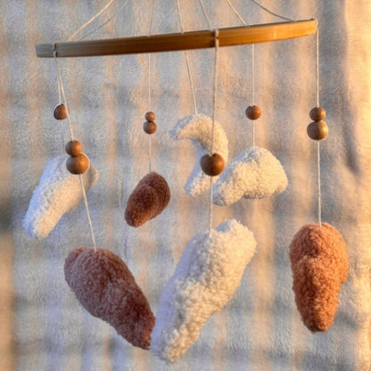 Cloud Mobile – Soft baby room decoration in natural tones